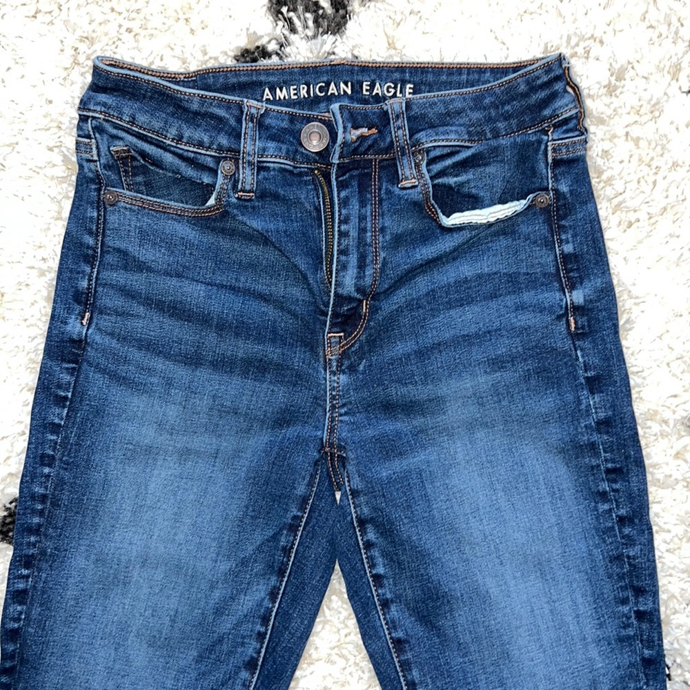 American Eagle high rise skinny kick jeans